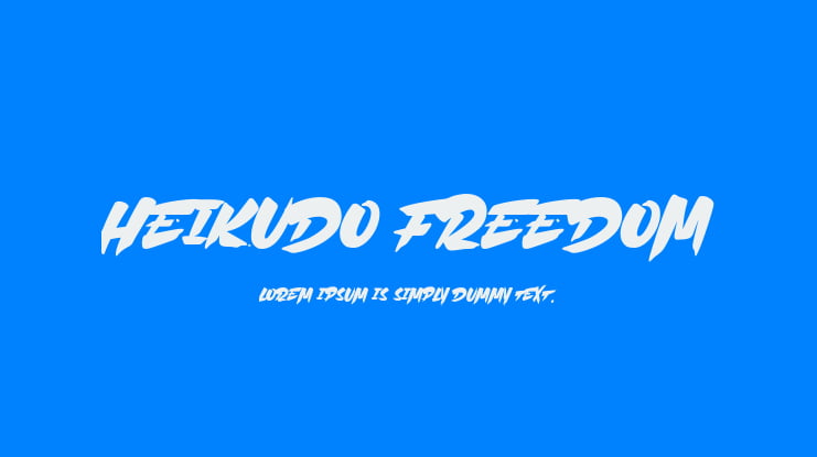 Heikudo Freedom Font