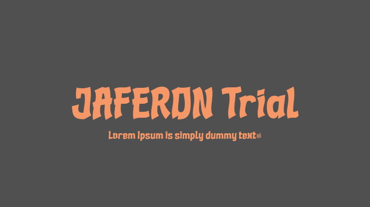 JAFERON Trial Font