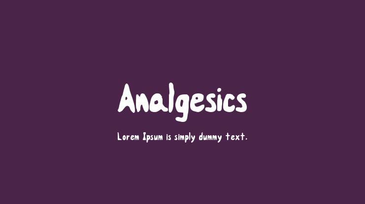 Analgesics Font
