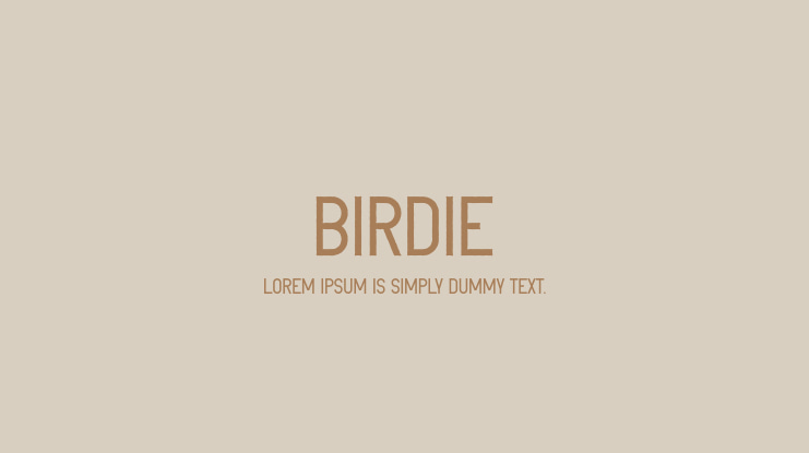 Birdie Font