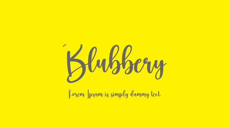 Blubbery Font