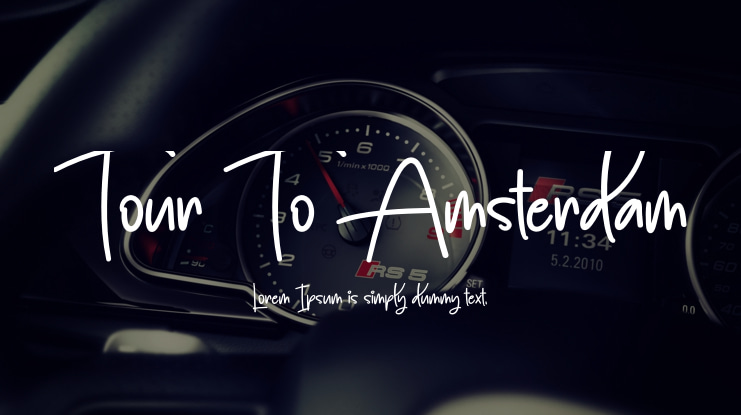 Tour To Amsterdam Font