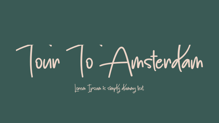 Tour To Amsterdam Font