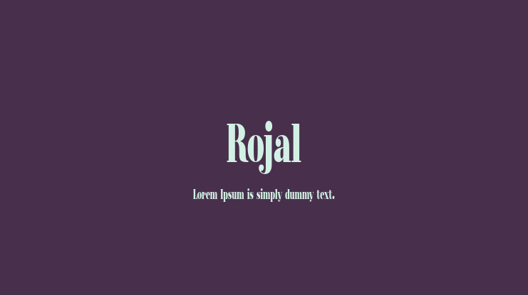Rojal Font