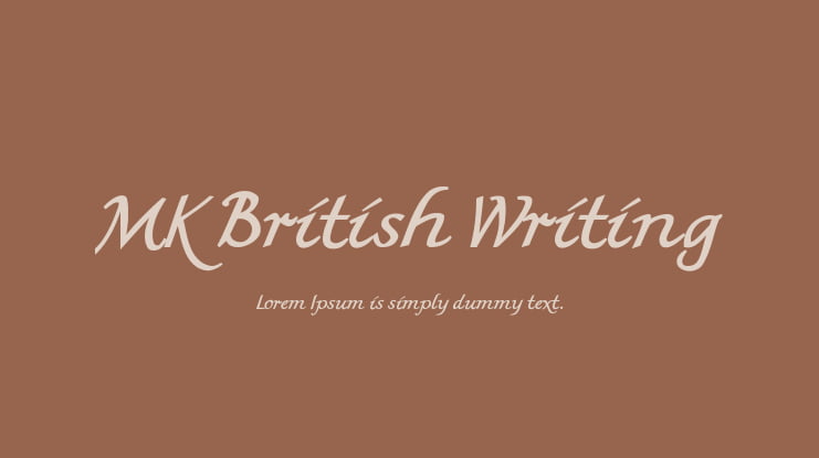 MK British Writing Font