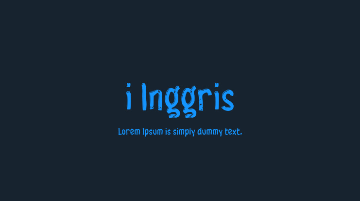 i Inggris Font