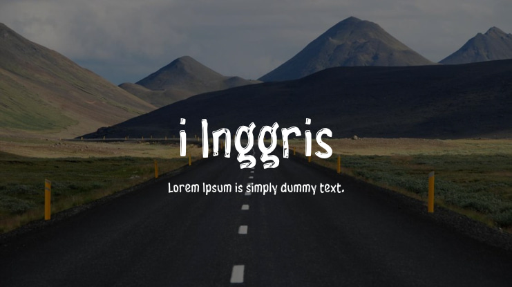 i Inggris Font