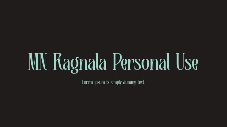 MN Ragnala Personal Use Font