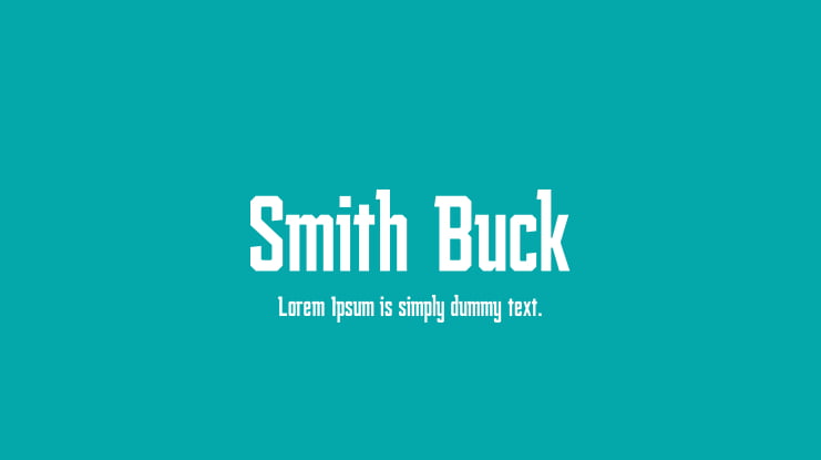 Smith Buck Font