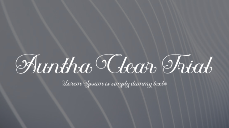 Auntha Clear Trial Font