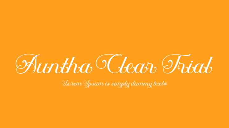 Auntha Clear Trial Font