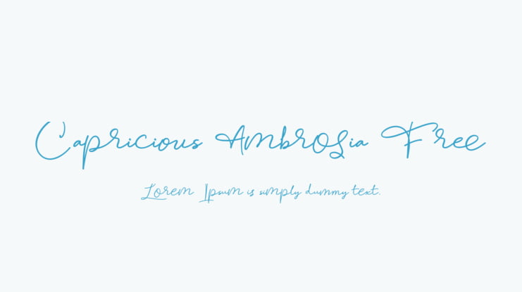 Capricious Ambrosia Free Font