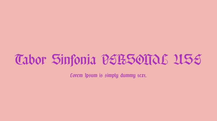 Tabor Sinfonia PERSONAL USE Font