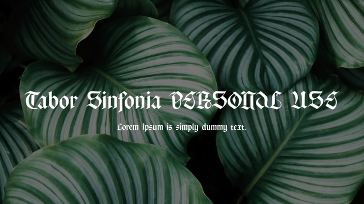 Tabor Sinfonia PERSONAL USE Font