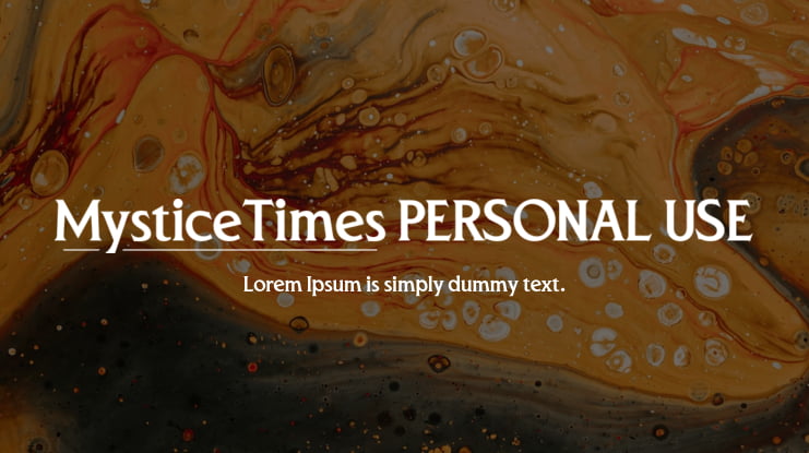 Mystice Times PERSONAL USE Font