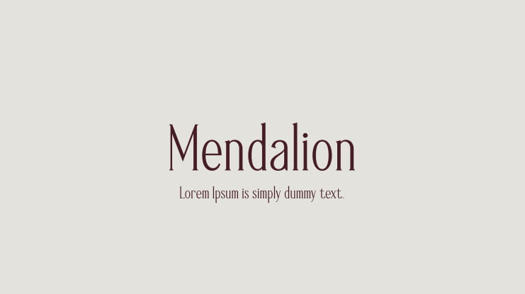 Mendalion Font
