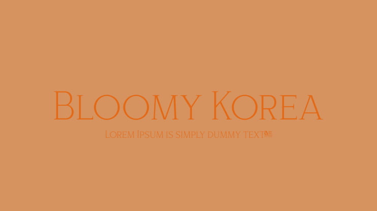 Bloomy Korea Font