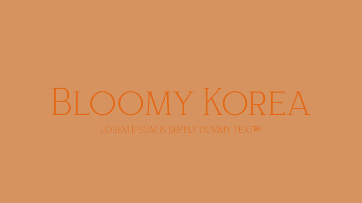Bloomy Korea Font
