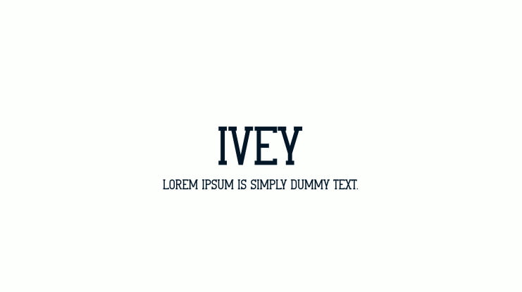 Ivey Font