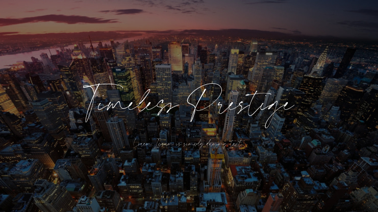 Timeless Prestige Font