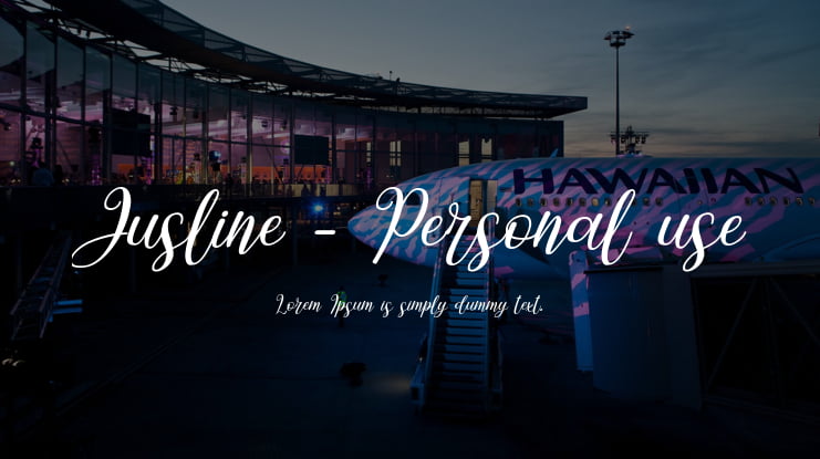Jusline - Personal use Font