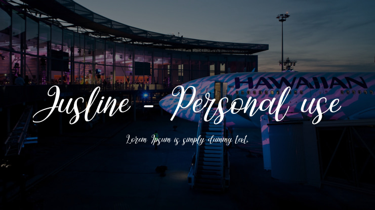 Jusline - Personal use Font