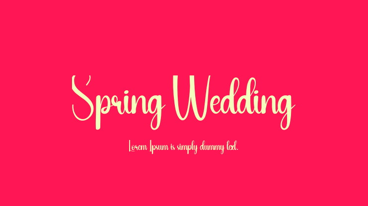 Spring Wedding Font