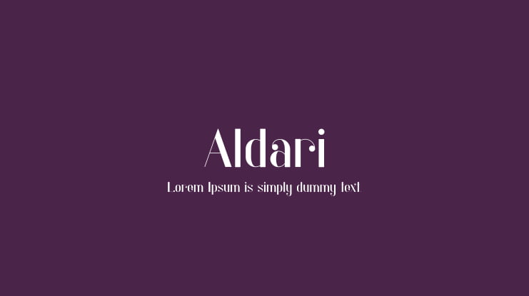 Aldari Font