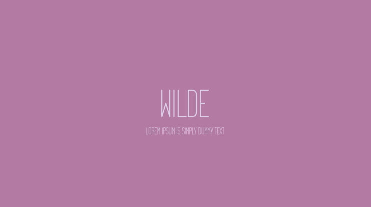 Wilde Font