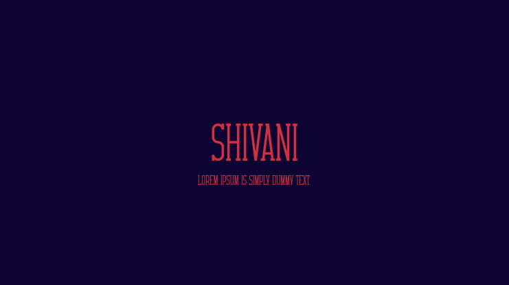 Shivani Font