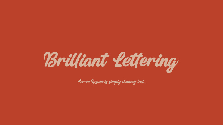 Brilliant Lettering Font