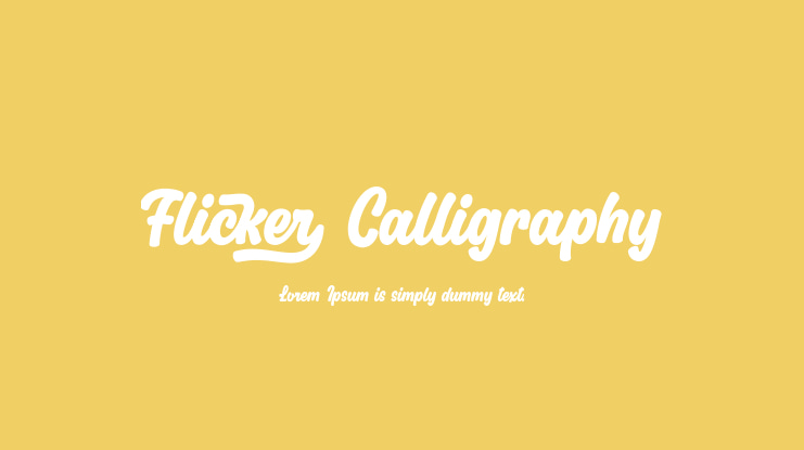 Flicker Calligraphy Font