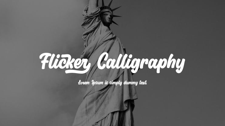 Flicker Calligraphy Font
