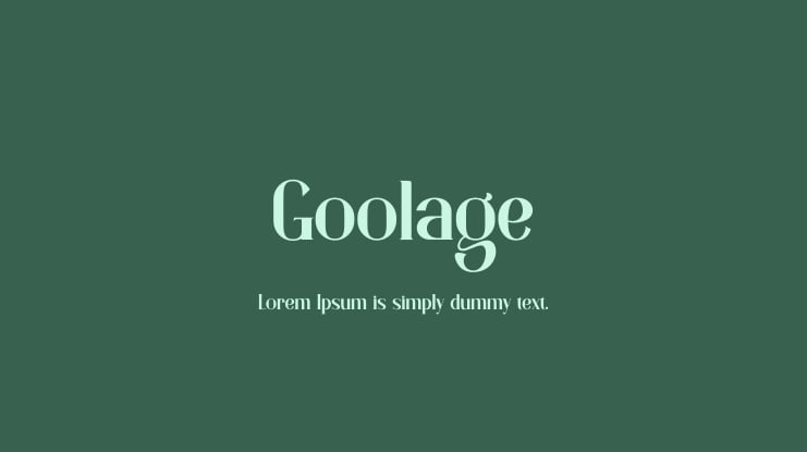 Goolage Font