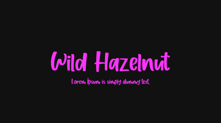Wild Hazelnut Font