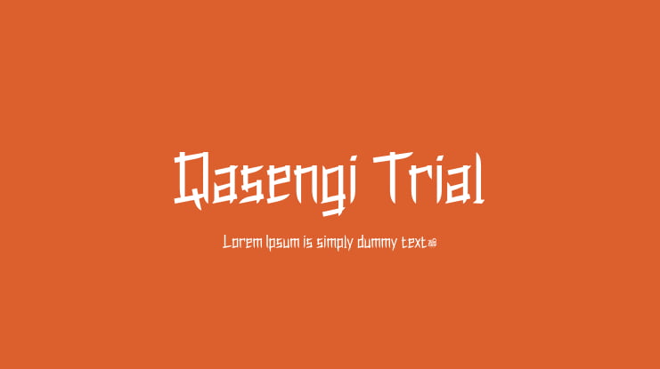Qasengi Trial Font