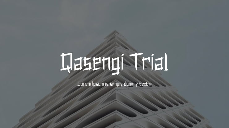 Qasengi Trial Font