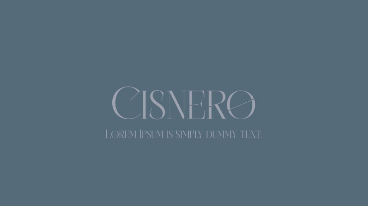 Cisnero Font