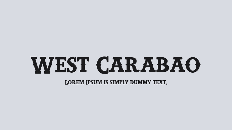 West Carabao Font