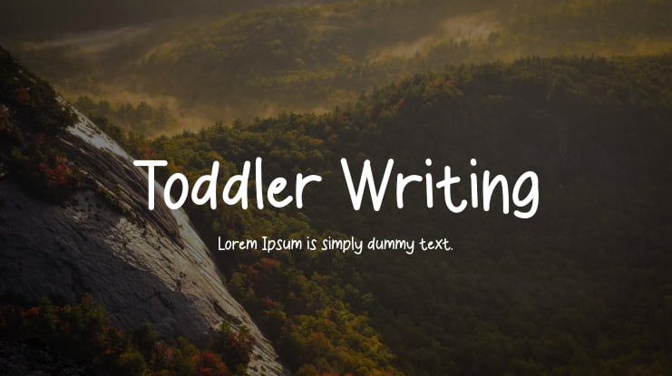 Toddler Writing Font