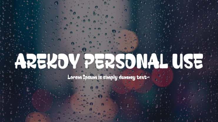 AREKOY PERSONAL USE Font