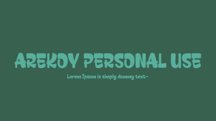 AREKOY PERSONAL USE Font