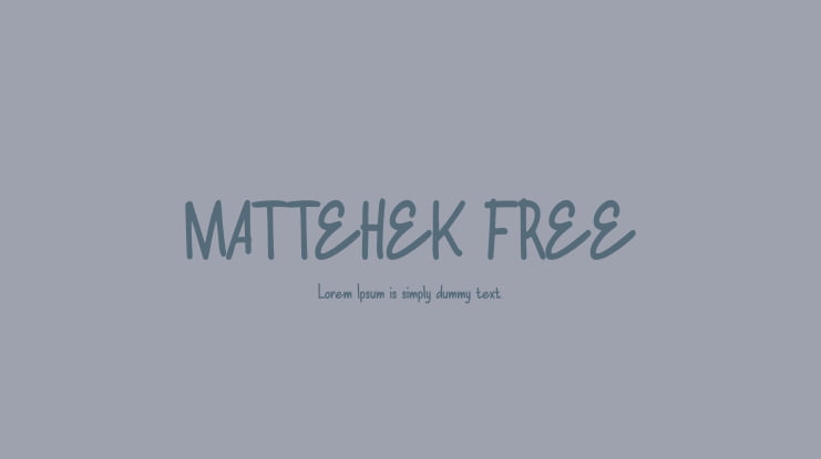 MATTEHEK FREE Font