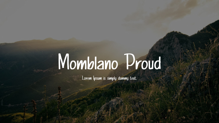 Momblano Proud Font
