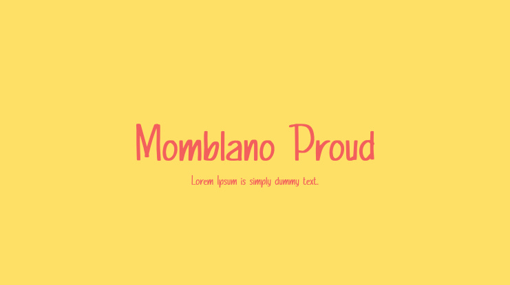 Momblano Proud Font