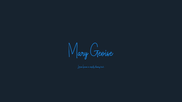 Mary Geoise Font