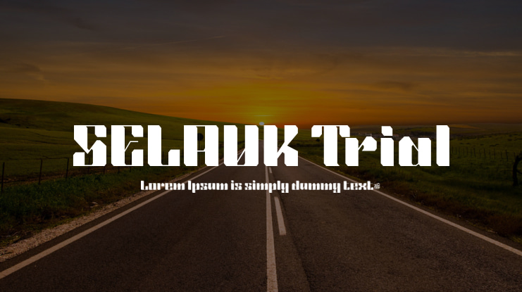 SELAUK Trial Font