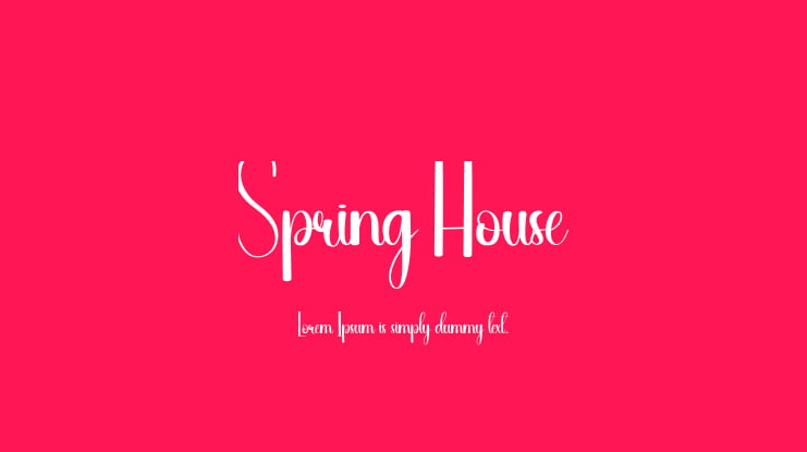 Spring House Font