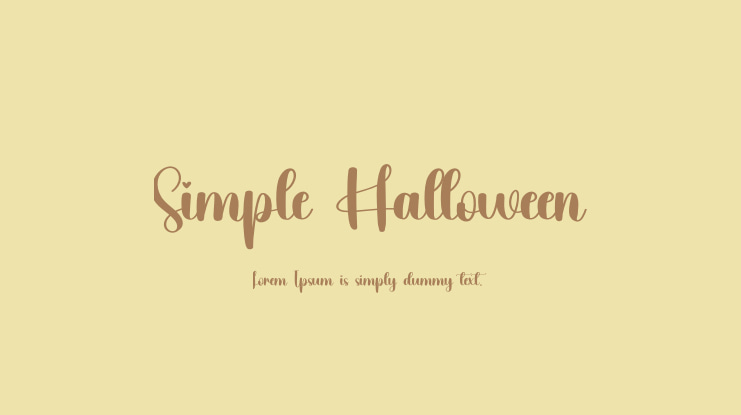 Simple Halloween Font