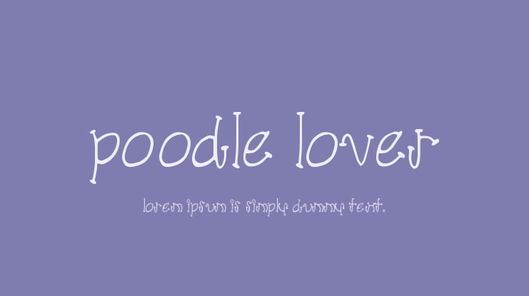 Poodle Lover Font